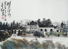胡振东作品 《双泾河写生》
